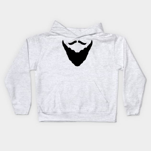 Magnificent beard and mustache Kids Hoodie by FOGSJ